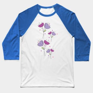 Abstract Flowers Baseball T-Shirt